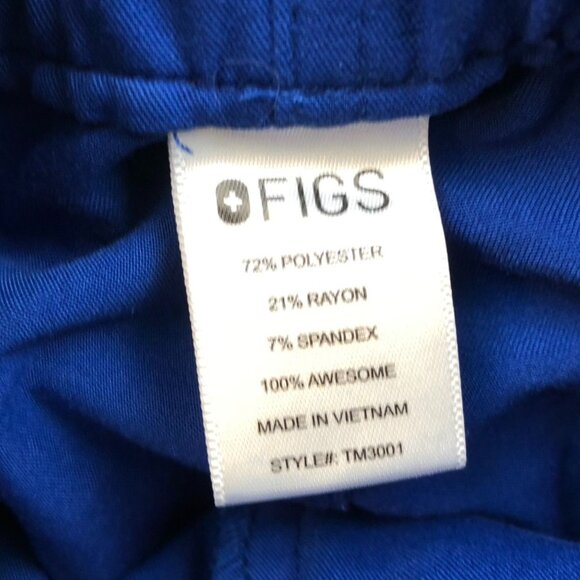 Figs Technical Collection Cargo Scrub Pants Unisex Small Straight Leg Blue - Picture 7 of 15